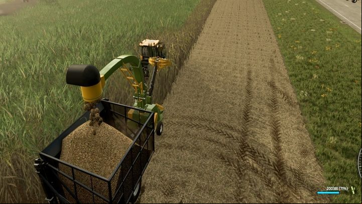 To harvest sugarcane, you can first use a simple, small, and inexpensive harvester connected to a tractor - Lizard SWT 7 - Farming Simulator 22: Sugarcane - Field work - Farming Simulator 22 Guide