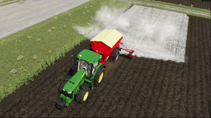 To perform Liming, you need a spreader: you will find them in the store in the tab Fertilizer spreaders - Farming Simulator 22: Lime spreading - Field work - Farming Simulator 22 Guide