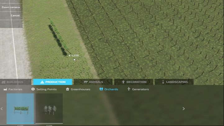 To set up an orchard, you must use the Build mode - Farming Simulator 22: Fruit-growing - Orchards & greenhouses - Farming Simulator 22 Guide