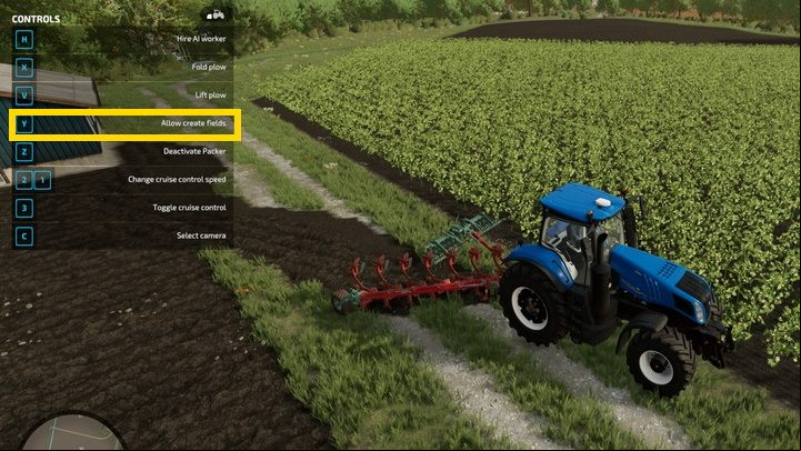 On each plot you own, you can create, enlarge, reduce or even completely remove the cultivated area - Farming Simulator 22: Creating, merging and deleting fields - Field work - Farming Simulator 22 Guide