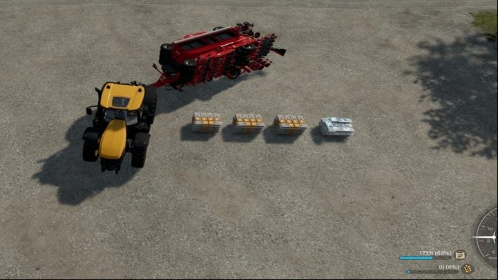 You can fill your machines by driving it near the palettes - a new button will appear in the help . - Farming Simulator 22: Sowing and planting - Field work - Farming Simulator 22 Guide