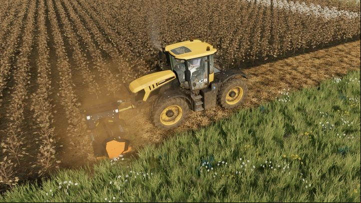 Smaller mulching devices function both at the vehicle's rear and front: they should be attached at the front though by default, and your workers won't operate them if they're attached at the rear - Farming Simulator 22: Mulching - Field work - Farming Simulator 22 Guide