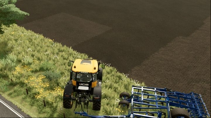 Fragments of the field that were left unprocessed by workers are the norm, especially in areas where it is difficult to maneuver the vehicle. - Farming Simulator 22: Workers - Basics - Farming Simulator 22 Guide