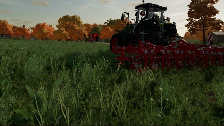 The weeder picks weeds only when the plants you sowed have not grown too high. - Farming Simulator 22: Weeds and weeding - Field work - Farming Simulator 22 Guide