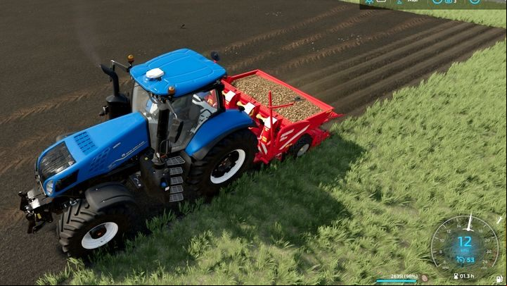 After planting the potatoes, wait for them to grow - on the map, you will see a new status - Remove foliage - Farming Simulator 22: Potatoes and beets - Field work - Farming Simulator 22 Guide