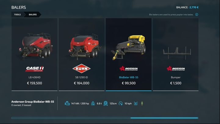 Interesting fact - BioBaler is a new feature in FS22. It is used in collecting poplar. - Farming Simulator 22: Bailing - tips - Grass, hay and silage - Farming Simulator 22 Guide