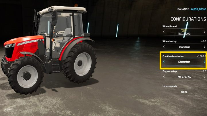 Then you need to purchase loader tip - Farming Simulator 22: How to install tractor loader? - FAQ - Farming Simulator 22 Guide