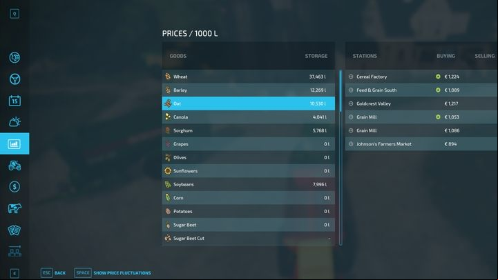 To sell harvested crops or manufactured goods, open the Prices tab in the menu - Farming Simulator 22: Where to sell products? - FAQ - Farming Simulator 22 Guide