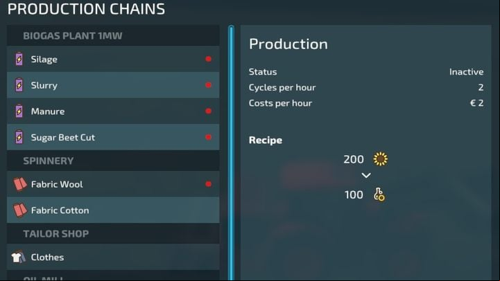 You need to pay a small amount of money for each hour of the factory's working time - Farming Simulator 22: Production chains - Production chains - Farming Simulator 22 Guide