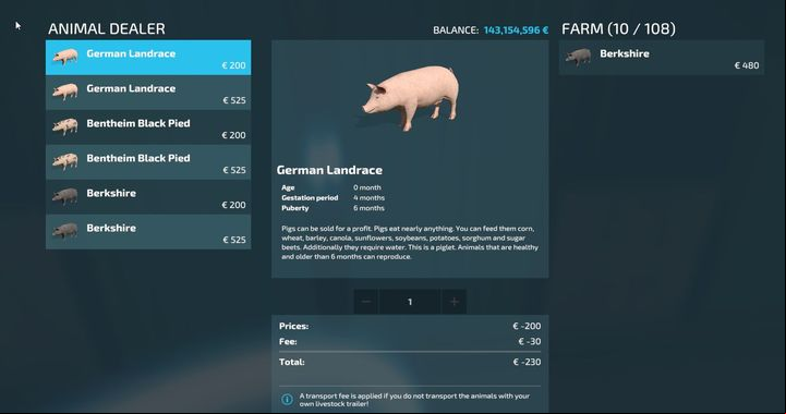 There are 3 pig species - they do not differ in anything except appearance - Farming Simulator 22: Pigs - breeding, tips - Breeding - Farming Simulator 22 Guide