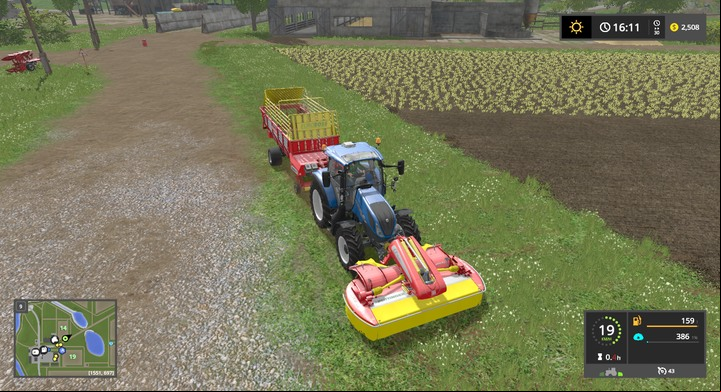 A mower with a loading wagon is a basic set for a low price. - Grass and bales of hay | Descriptions of equipment - Descriptions of equipment, instructions and tips - Farming Simulator 17 Game Guide
