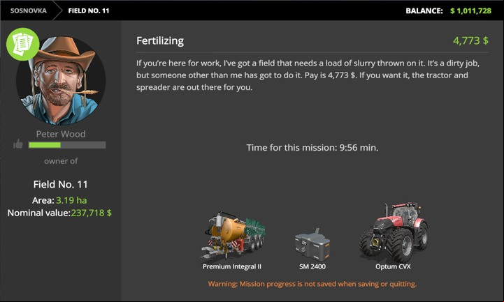 Before you accept a task, make sure that you are comfortable with the requirements - Missions - For beginners - Farming Simulator 17 Game Guide