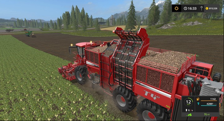 Only a professional harvester has sensible cargo capacities - 45 000 - Tuberous Plants - Information on crops - Farming Simulator 17 Game Guide