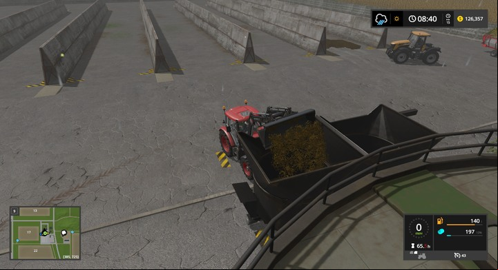 Load the ensilage to the tank located in the marked zone to sell it - Grass, Hay and Ensilage - Information on crops - Farming Simulator 17 Game Guide
