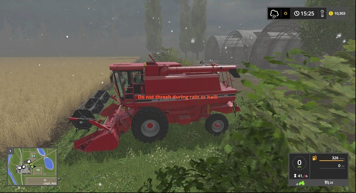 Harvesters cannot work when its snowing - Tractors, harvesters, trucks | Descriptions of equipment - Descriptions of equipment, instructions and tips - Farming Simulator 17 Game Guide