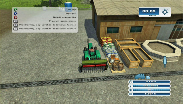 Before sowing, you have to the sowing machine with grains. - First sowing | The basics - The basics - Farming Simulator 2013 Game Guide