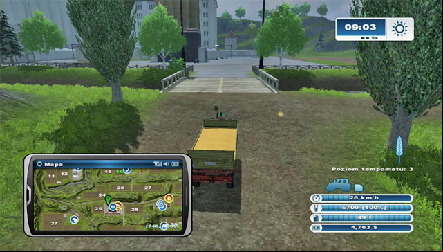 At first, because of the slow tractors and little trailers, you will need quite some time to sell your crops. - Selling crops for the first time | The basics - The basics - Farming Simulator 2013 Game Guide