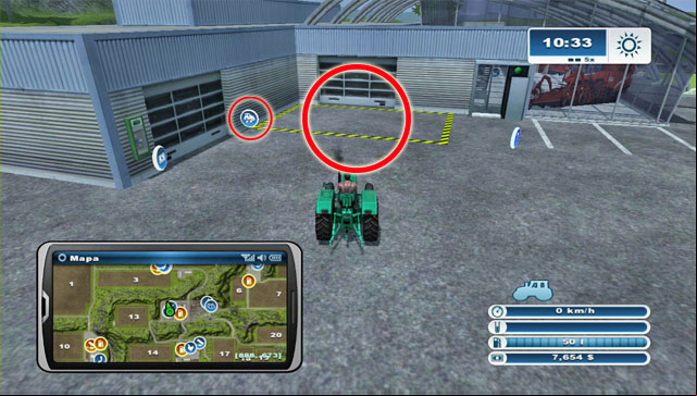 Its better to head there personally and bring the vehicle with you - Selling your first machine and a new purchase: the sprayer | The basics - The basics - Farming Simulator 2013 Game Guide