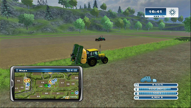 Have the sprayer always ready so that you can start spraying after the sowing is complete. - Further sowings, sprayings, harvestings and sale | Further steps - Further steps - Farming Simulator 2013 Game Guide