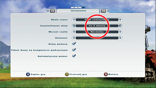 Luckily you can set the frequency with which new missions appear - New missions frequency | Further steps - Further steps - Farming Simulator 2013 Game Guide