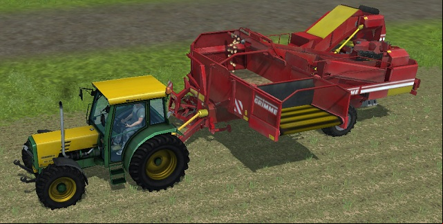 Harvesting potatoes. Without the best machine available in the game, the process is very time consuming. - Growing potatoes | Agriculture - Agriculture - Farming Simulator 2013 Game Guide
