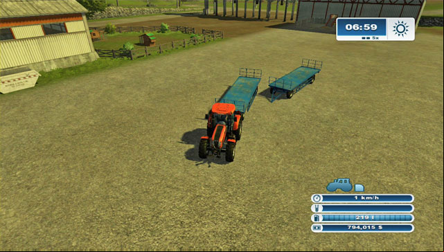 Connecting two trailers requires a lot of time. - Sheep husbandry | Animal husbandry - Animal husbandry - Farming Simulator 2013 Game Guide