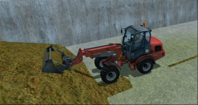 Transporting ready silage with a front loader. - Cow husbandry | Animal husbandry - Animal husbandry - Farming Simulator 2013 Game Guide