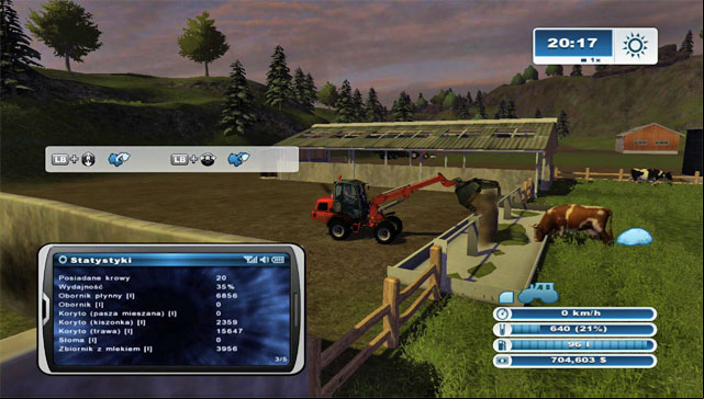 Unload the silage into the manger. - Cow husbandry | Animal husbandry - Animal husbandry - Farming Simulator 2013 Game Guide