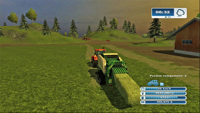 Hay can be square haystacks using the baler. - Cow husbandry | Animal husbandry - Animal husbandry - Farming Simulator 2013 Game Guide