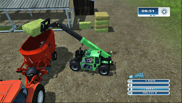 Put the proper ingredients into the mixer wagon to create perfect forage. - Cow husbandry | Animal husbandry - Animal husbandry - Farming Simulator 2013 Game Guide