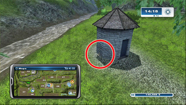 To the north of horseshoes #9, #10 and #11 theres a bridge - Area A: horseshoes #1-#13 | Horseshoes - Horseshoes - Farming Simulator 2013 Game Guide