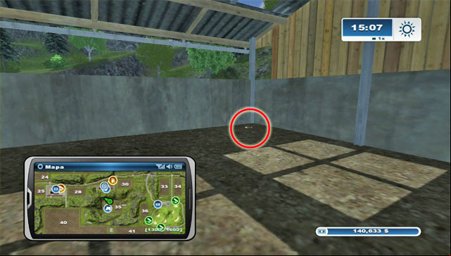 The horseshoe can be found in the building where you unload forage for cows - Area B: horseshoes #14-#24 | Horseshoes - Horseshoes - Farming Simulator 2013 Game Guide