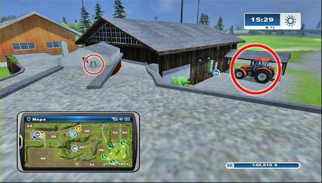 The horseshoe is on the roof of the buildings north of the golf course - Area C: horseshoes #25-#36 | Horseshoes - Horseshoes - Farming Simulator 2013 Game Guide