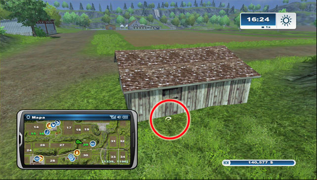 North-west of field 29 theres a shed - Area D: horseshoes #37-#44 | Horseshoes - Horseshoes - Farming Simulator 2013 Game Guide