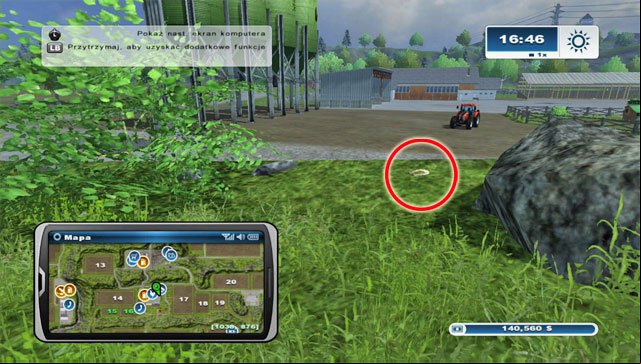 The horseshoe lies on a wall north of the silos - Area E: horseshoes #45-#61 | Horseshoes - Horseshoes - Farming Simulator 2013 Game Guide