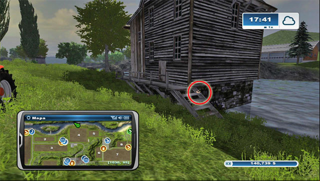 North of field 4, by the river, theres an old mill - Area G: horseshoes #74-#89 | Horseshoes - Horseshoes - Farming Simulator 2013 Game Guide