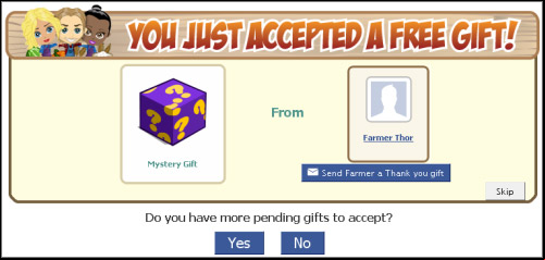 Maybe it is time to repay? - Gifts - Social aspects - FarmVille - Game Guide and Walkthrough