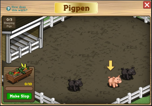 Pigs love mud - Pigpen - Buildings - FarmVille - Game Guide and Walkthrough