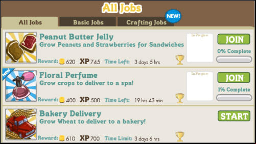 Two jobs are already started, let's one - Co-op farming - Others - FarmVille - Game Guide and Walkthrough
