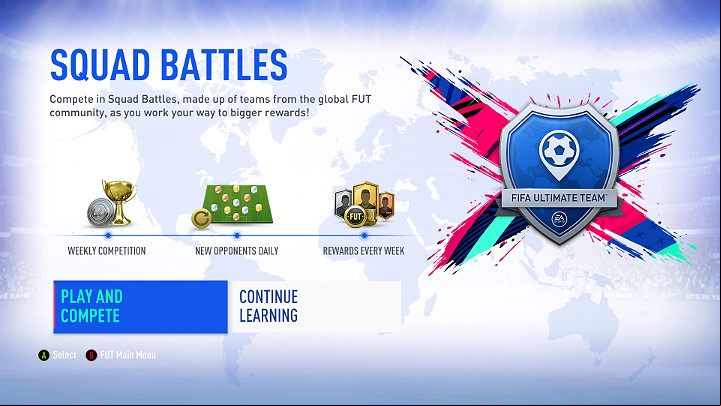 One of the objectives from the next few starter groups requires you to play a match in Squad Battles mode - First steps and tips for FUT - FUT Guide - FIFA 19 Game Guide