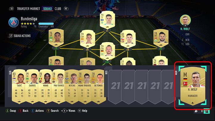 The team shown in the screenshot above was made up of players playing in the German Bundesliga - FUT 21: Team chemistry - how to achieve? - FIFA Ultimate Team - FIFA 21 Guide