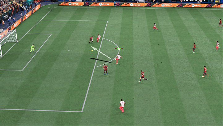 The finesse shot is executed with less force but more precision, usually resulting in the ball entering, for example, one of the goal's corners - FIFA 22: Shots on target - Basics - FIFA 22 Guide