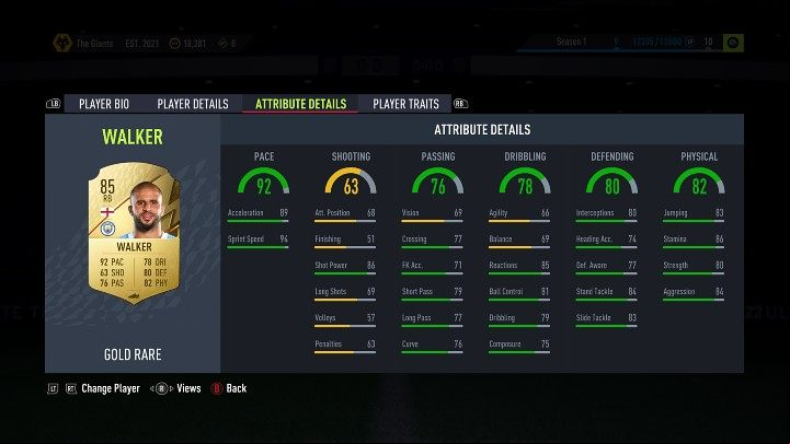The side defenders (RB/LB) can play different roles on the pitch: some will participate in offensive actions, while others will stay back and defend the goal - FUT 22: Football players - key statistics - FUT 22 - FIFA 22 Guide