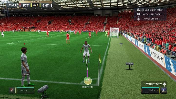 When playing a corner, you can also try a different solution and summon a player (R1 / RB), then the ball to him and construct the action from there - FIFA 23: Set Pieces - types, how to? - Basics - FIFA 23 Guide