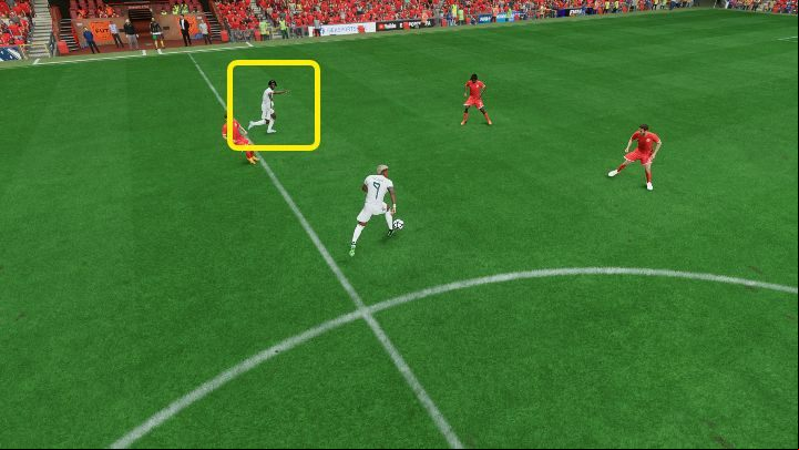 One-touch ing (L1 X / LB A) is an extremely effective way to break the opponent's defensive line - FIFA 23: Offense Plays - action building, control, counters - Basics - FIFA 23 Guide