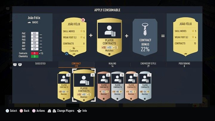 In FUT 23, each player or manager has a contract for a certain number of matches - FIFA 23: Managing the FUT Team - Basics - FIFA 23 Guide