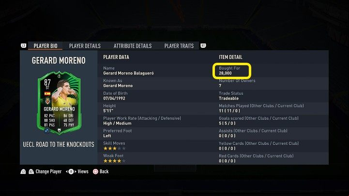 For example, we bought a special Gerard Moreno RTTK card for 28,000 coins - FIFA 23: Tax on the transfer market - how to calculate? - FAQ - FIFA 23 Guide