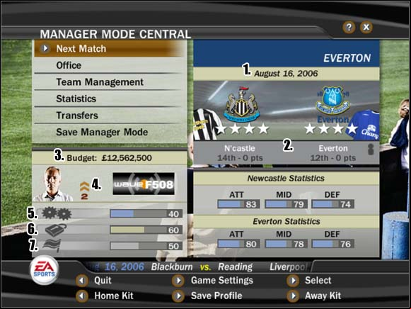 1 - In the club - Manager Mode - FIFA 07 - Game Guide and Walkthrough