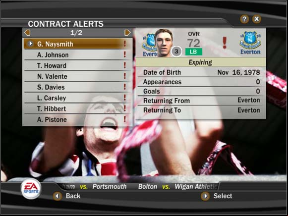 Experience - Footballers - Manager Mode - FIFA 07 - Game Guide and Walkthrough