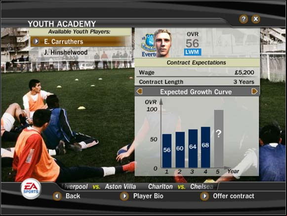 After a match, we can check, how experience of our men raises - Footballers - Manager Mode - FIFA 07 - Game Guide and Walkthrough